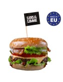 Pique burger mini drapeau Matières : papier Couleurs : blanc