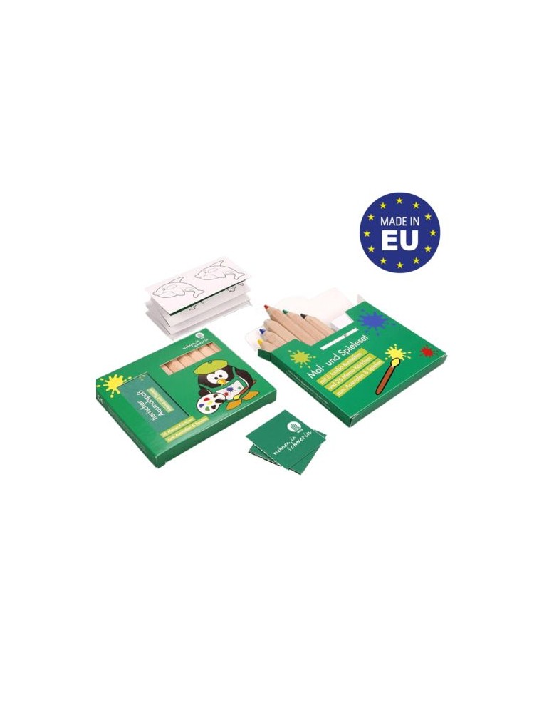 Set 6 crayons avec jeu de mémo à colorier