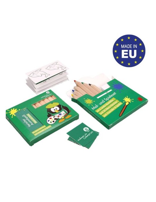 Set 6 crayons avec jeu de mémo à colorier