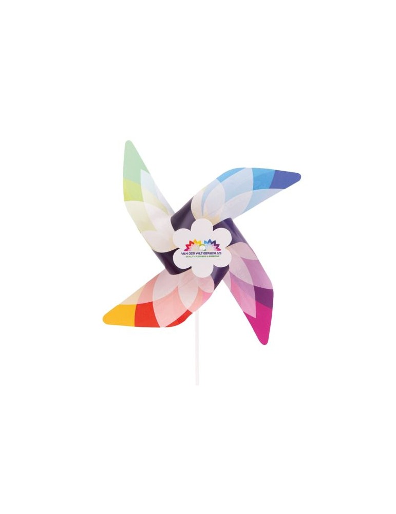 Petit moulin à vent en papier Matières : papier Couleurs : blanc personnalisable avec votre logo