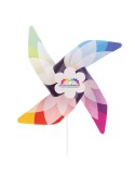 Petit moulin à vent en papier Matières : papier Couleurs : blanc personnalisable avec votre logo