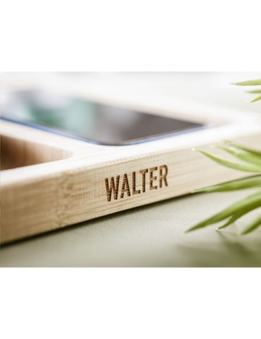 Walter Bamboo Single Dock 15W organisateur et chargeur 2