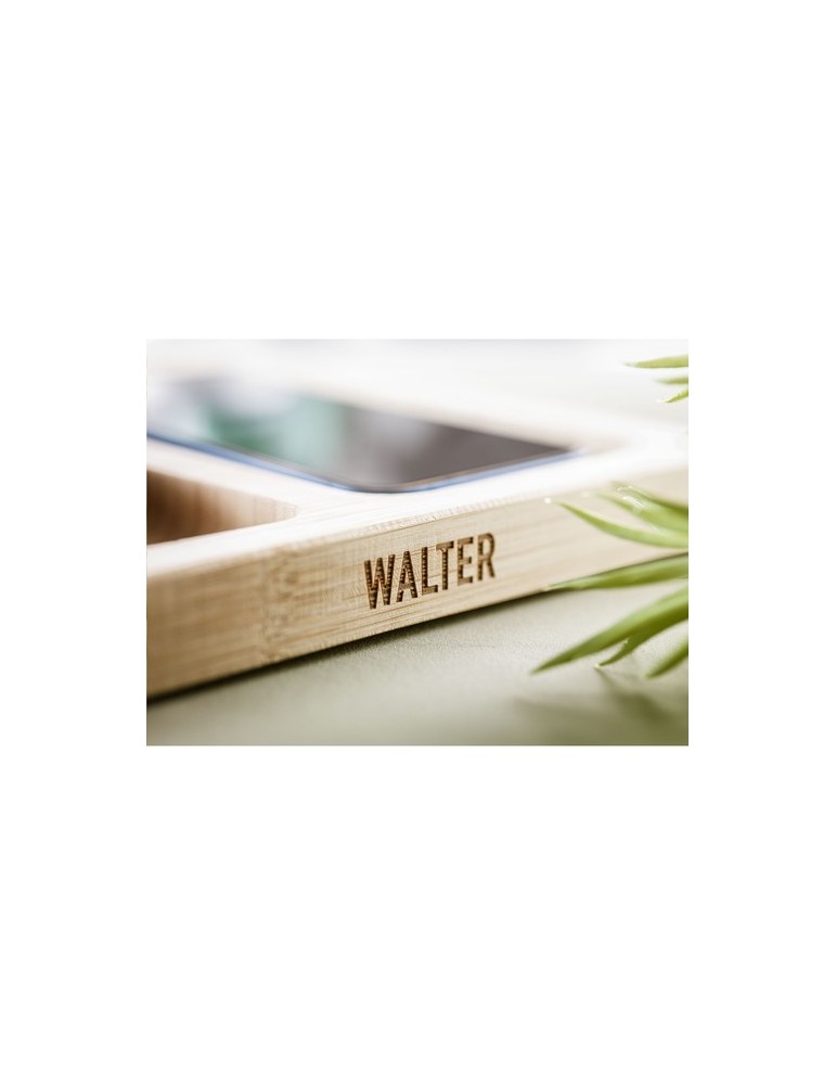 Walter Bamboo Single Dock 15W organisateur et chargeur