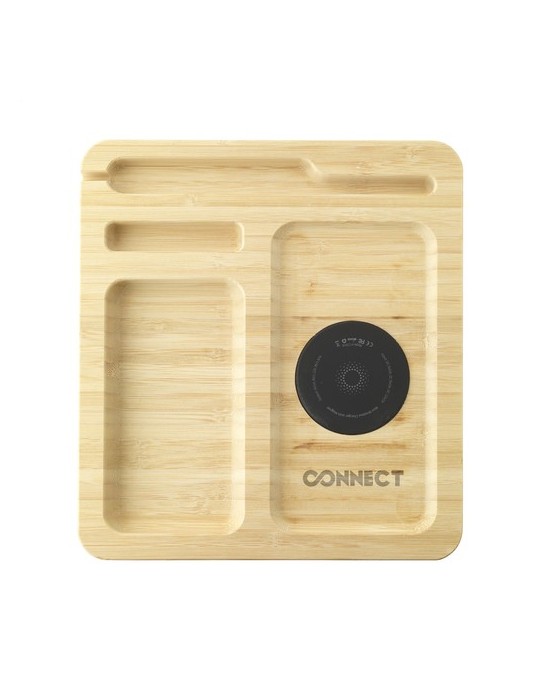 Walter Bamboo Single Dock 15W organisateur et chargeur