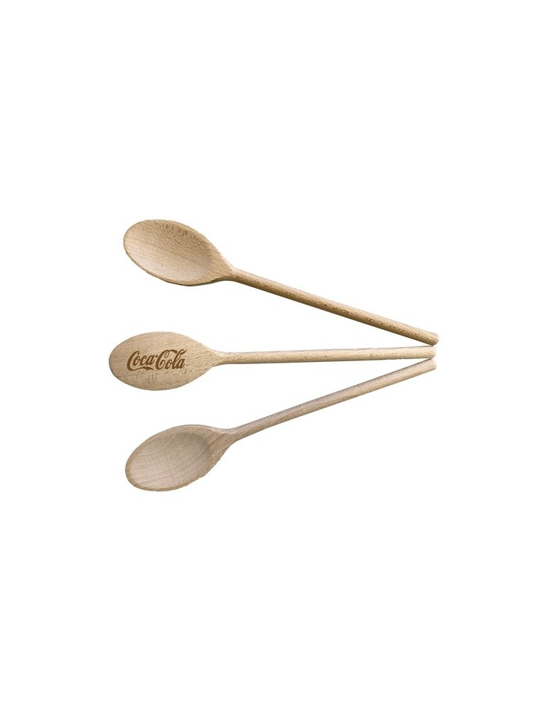 Cuillère en bois ovale Matières : bois Couleurs : naturel personnalisable avec votre logo