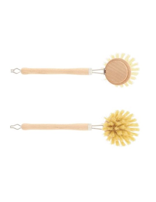 Brosse à vaisselle Matières : bois Couleurs : naturel personnalisable avec votre logo