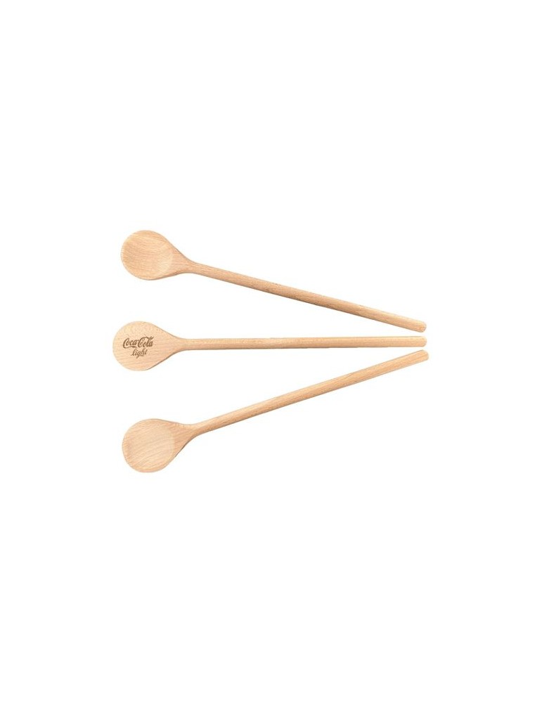 Cuillère en bois ronde Matières : bois Couleurs : naturel personnalisable avec votre logo