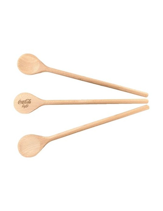 Cuillère en bois ronde Matières : bois Couleurs : naturel personnalisable avec votre logo