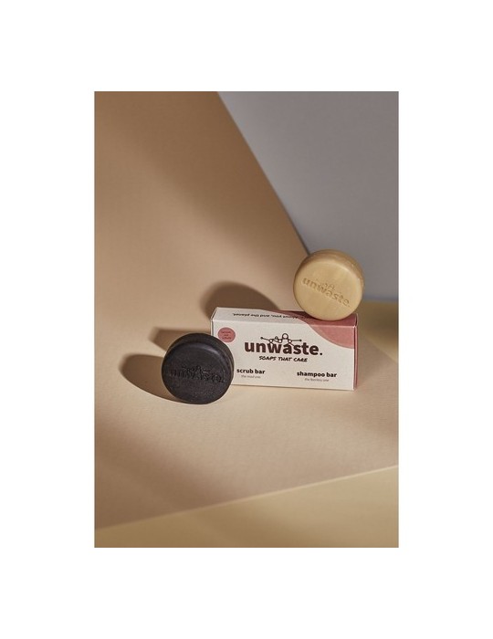 Unwaste Duopack Scrub & Shampoo bar Koffieolie