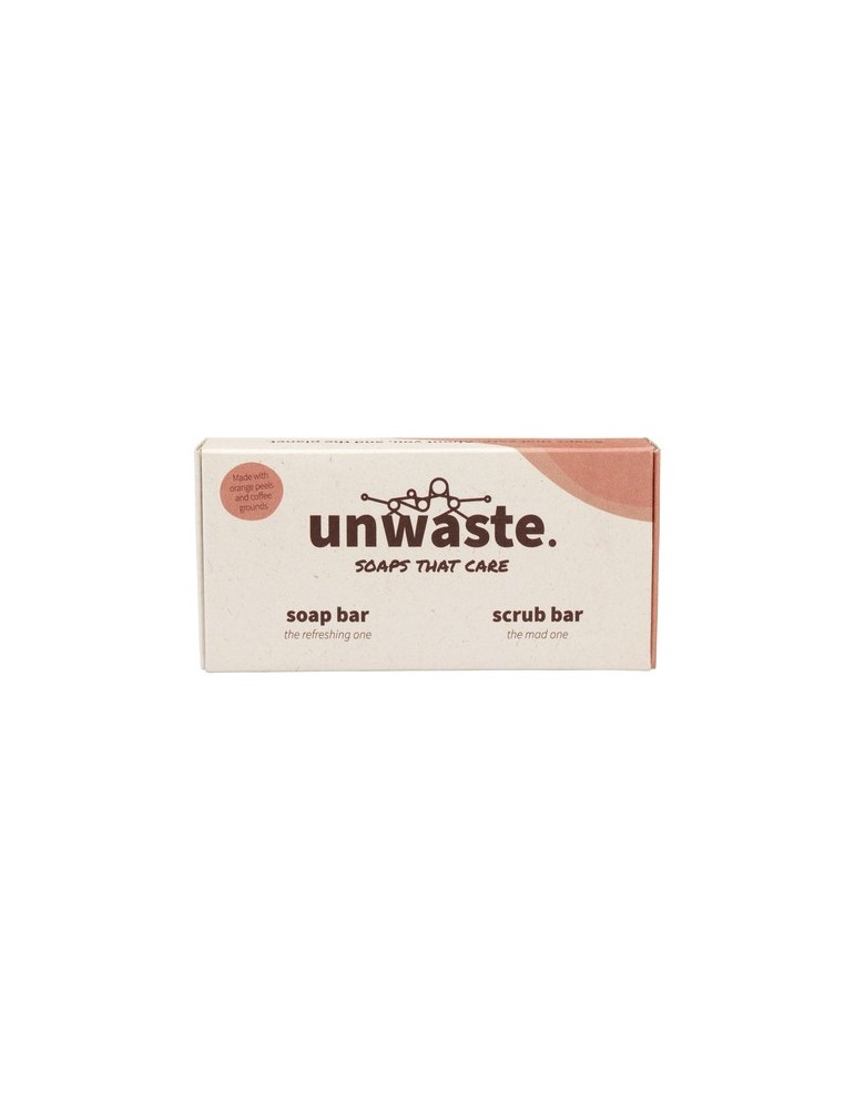 Unwaste Duopack Soap & Scrub bar