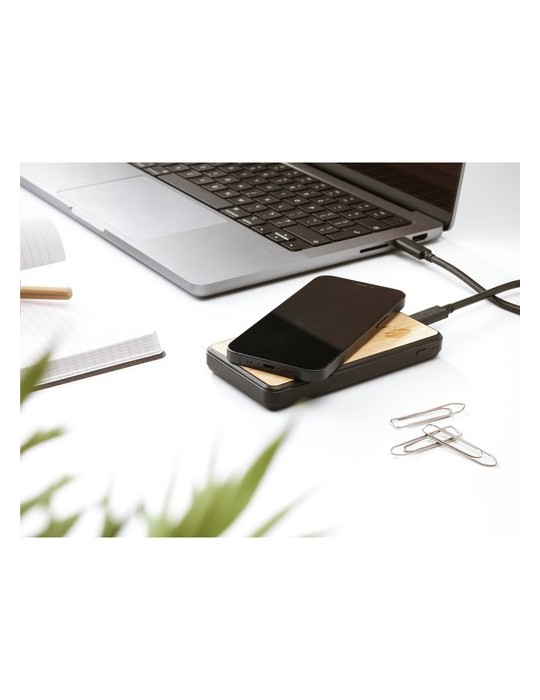 Boru Bamboo RCS Recycled ABS Powerbank Wireless Charger