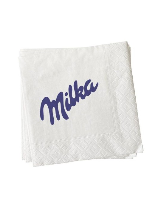Serviette lunch supérieure Matières : papier Couleurs : blanc personnalisable avec votre logo