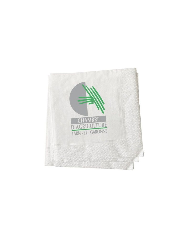 Serviette lunch supérieure Matières : papier Couleurs : blanc cadeau entreprise pas cher