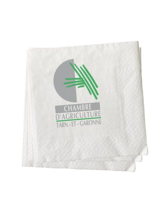 Serviette lunch supérieure Matières : papier Couleurs : blanc cadeau entreprise pas cher