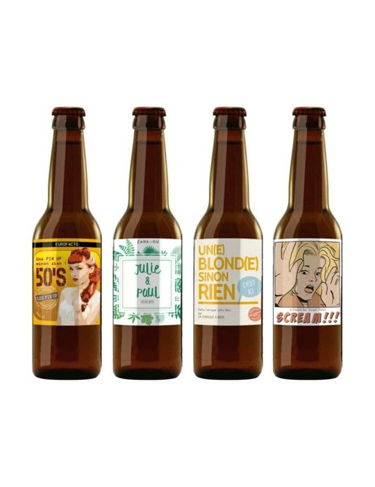 Bière blonde classique Matières : verre Couleurs : marron personnalisable avec votre logo