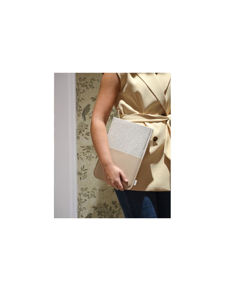 Recyc Felt&Apple Imitation Leather LaptopSleeve 14p