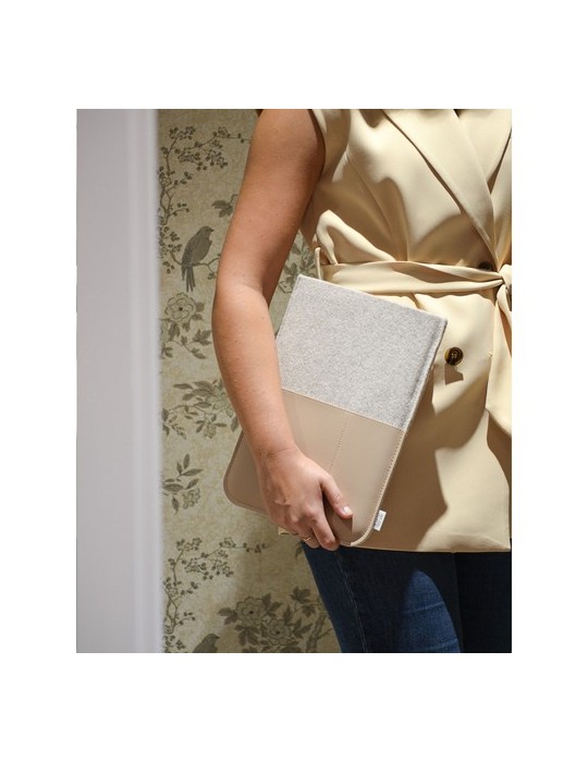 Recyc Felt&Apple Imitation Leather LaptopSleeve 14p