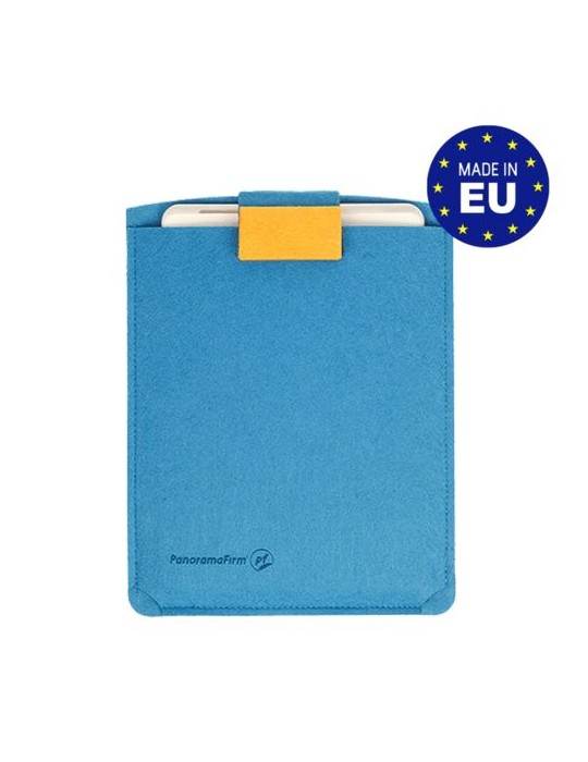 Etui pour tablette en feutrine Matières : PET recyclé Couleurs : gris chiné