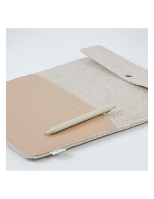 Recyc Felt&Apple Imitation Leather LaptopSleeve Plus14p
