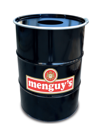 Baril noir avec un trou sur le sommet