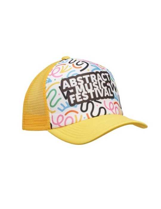 Casquette trucker en mousse à profil haut 100% personnalisé publicitaire