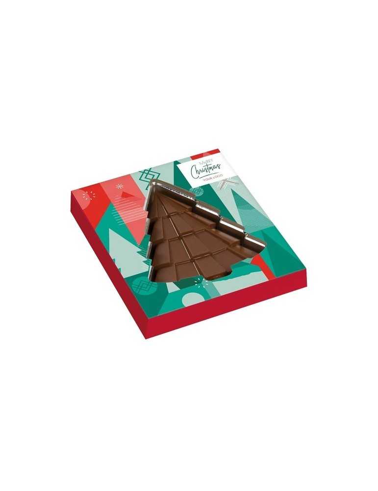 Sapin de Noël en chocolat personnalisé pas cher