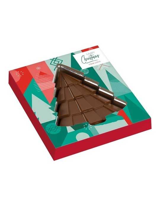 Sapin de Noël en chocolat personnalisé pas cher