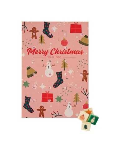 Calendrier de l'avent choco avec logo personnalisable pas cher