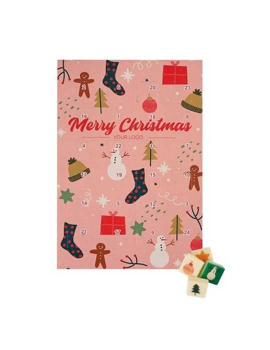 Calendrier de l'avent choco avec logo personnalisable pas cher