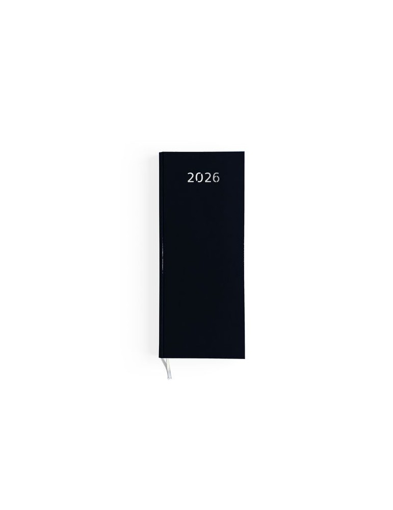 AGENDA DE CAISSE 2026 - DOS CARRE COUSU COLLE EMBOITE - 137 x 335 mm - COUVERTURE BORDEAUX - TRANSFERT A CHAUD