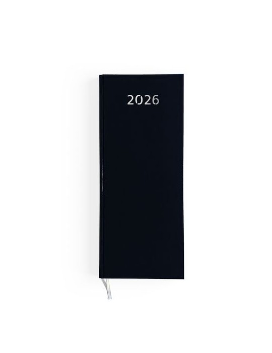AGENDA DE CAISSE 2026 - DOS CARRE COUSU COLLE EMBOITE - 137 x 335 mm - COUVERTURE BORDEAUX - TRANSFERT A CHAUD