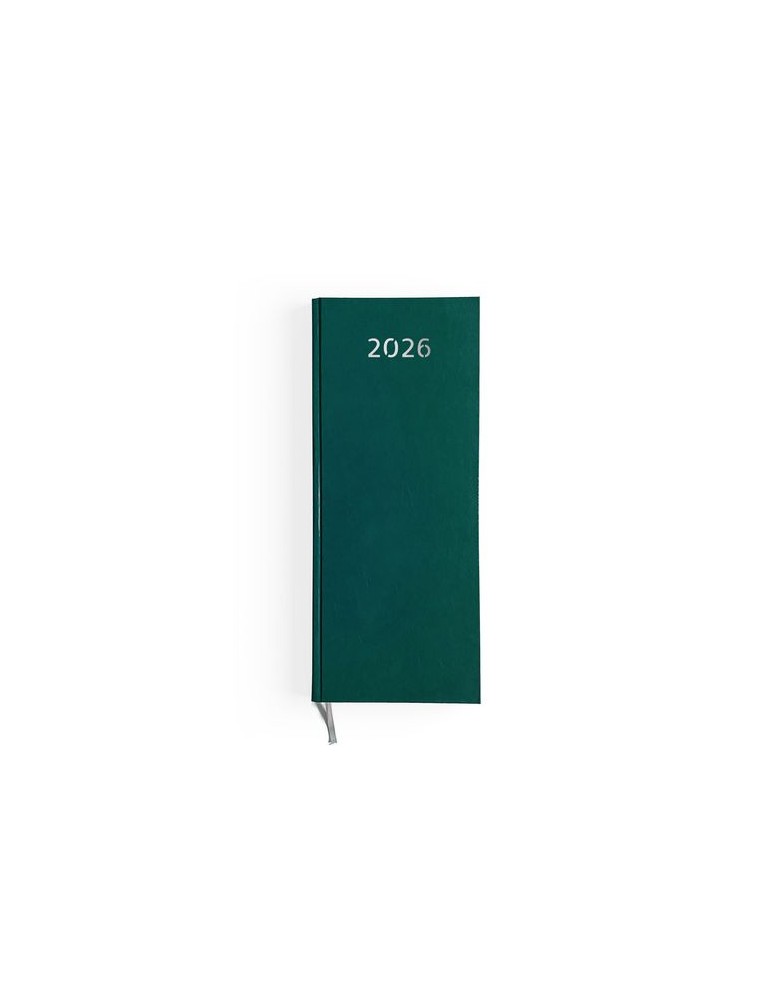 AGENDA DE CAISSE 2026 - DOS CARRE COUSU COLLE EMBOITE - 137 x 335 mm - COUVERTURE BORDEAUX - TRANSFERT A CHAUD