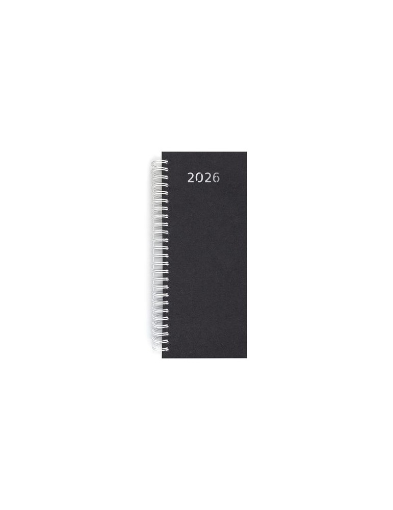 AGENDA DE CAISSE 2026 - DOS CARRE COUSU COLLE EMBOITE - 137 x 335 mm - COUVERTURE BORDEAUX - TRANSFERT A CHAUD