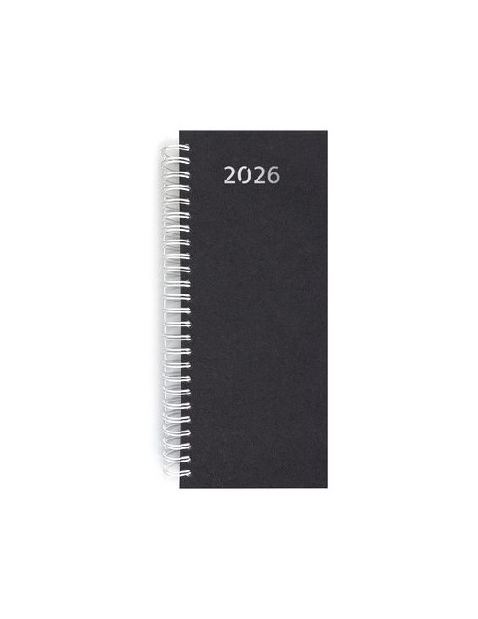 AGENDA DE CAISSE 2026 - DOS CARRE COUSU COLLE EMBOITE - 137 x 335 mm - COUVERTURE BORDEAUX - TRANSFERT A CHAUD