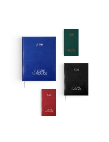 AGENDA EMBOITE PARIS 2026 - MINI 90 x 165 mm - COUVERTURE NOIRE - SANS MARQUAGE