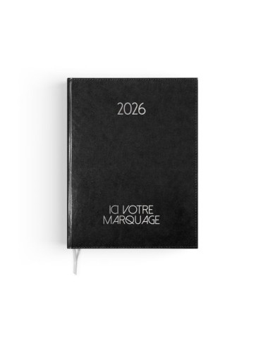 AGENDA EMBOITE PARIS 2026 - MINI 90 x 165 mm - COUVERTURE NOIRE - SANS MARQUAGE Couleurs : vert 2