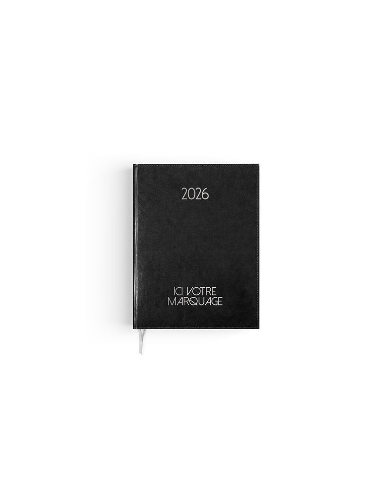 AGENDA EMBOITE PARIS 2026 - MINI 90 x 165 mm - COUVERTURE NOIRE - SANS MARQUAGE