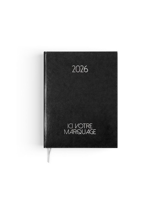 AGENDA EMBOITE PARIS 2026 - MINI 90 x 165 mm - COUVERTURE NOIRE - SANS MARQUAGE