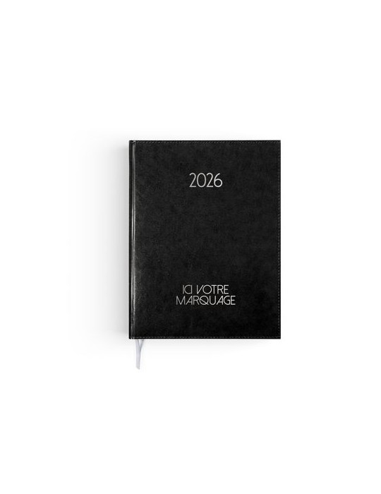 AGENDA EMBOITE PARIS 2026 - MINI 90 x 165 mm - COUVERTURE NOIRE - SANS MARQUAGE
