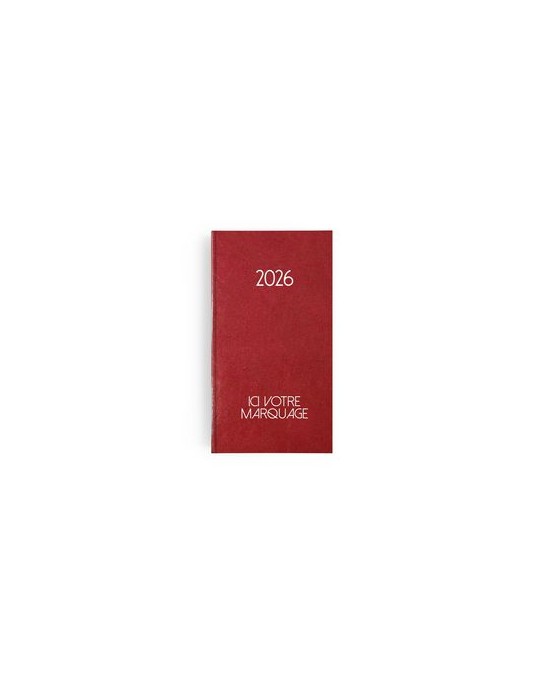 AGENDA EMBOITE PARIS 2026 - MINI 90 x 165 mm - COUVERTURE NOIRE - SANS MARQUAGE