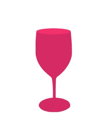 Verre à vin fushia réutilisable et personnalisable 30cl sans BPA conformément à la réglementation française 2