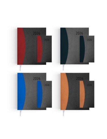 AGENDA EMBOITE PRESTIGE 2026 - MINI 90 x 165 mm - COUVERTURE ANTHRACITE - SANS MARQUAGE