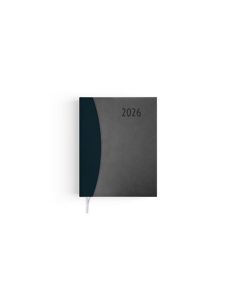 AGENDA EMBOITE PRESTIGE 2026 - MINI 90 x 165 mm - COUVERTURE ANTHRACITE - SANS MARQUAGE