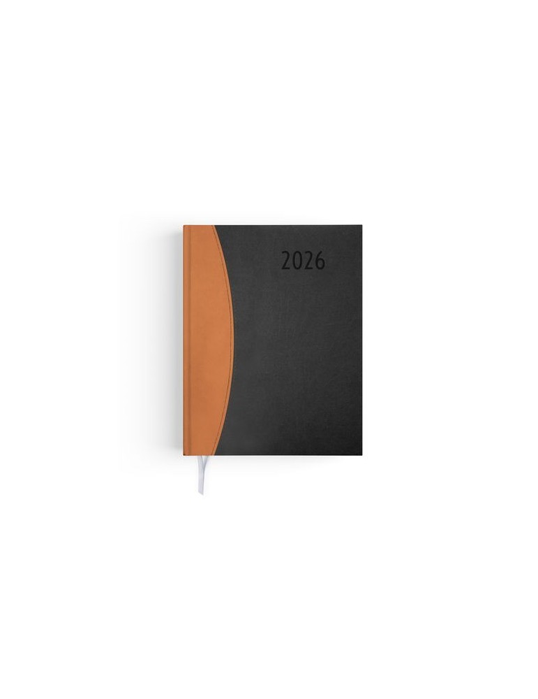 AGENDA EMBOITE PRESTIGE 2026 - MINI 90 x 165 mm - COUVERTURE ANTHRACITE - SANS MARQUAGE
