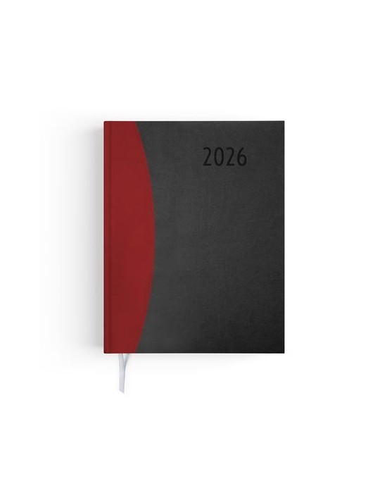 AGENDA EMBOITE PRESTIGE 2026 - MINI 90 x 165 mm - COUVERTURE ANTHRACITE - SANS MARQUAGE