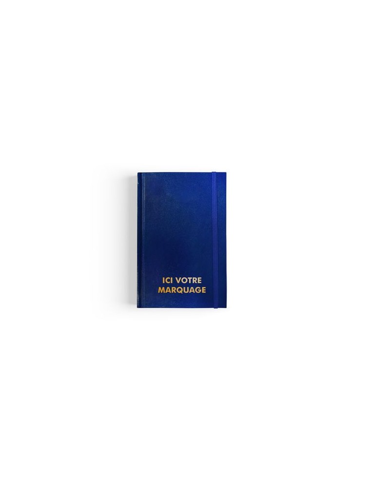 CARNET DE CHANTIER 2026 - 90 x 140 mm - COUVERTURE BLEUE SANS MARQUAGE - 192 PAGES QUADRILLEES - ELASTIQUE DE FERMETURE