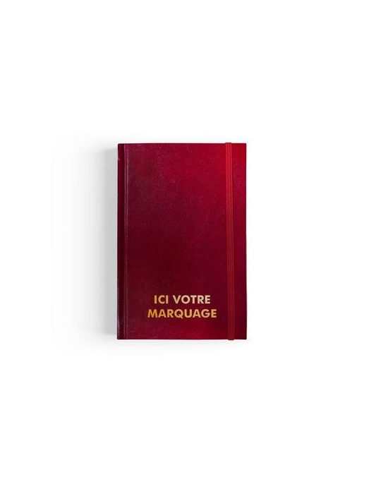 CARNET DE CHANTIER 2026 - 90 x 140 mm - COUVERTURE BLEUE SANS MARQUAGE - 192 PAGES QUADRILLEES - ELASTIQUE DE FERMETURE