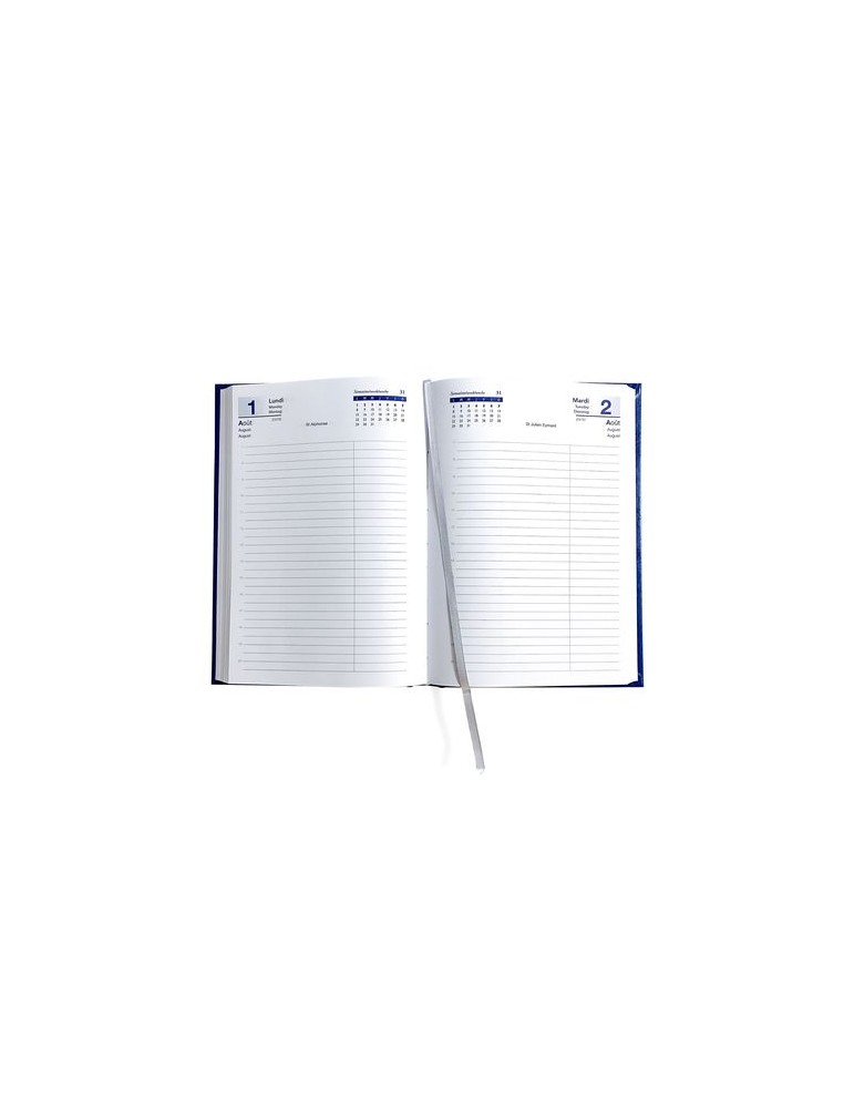 AGENDA CARRE 1 JOUR EMBOITE 2026 - 145 x 215 mm - COUVERTURE BORDEAUX SANS MARQUAGE