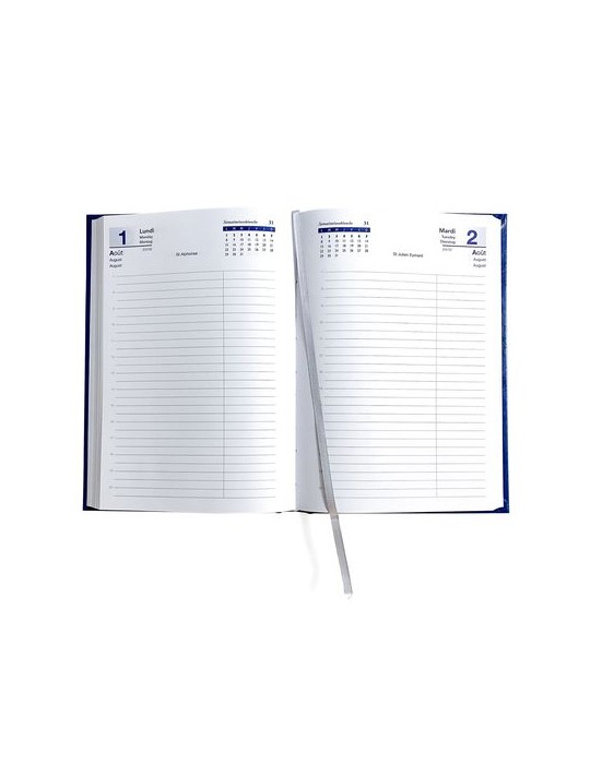 AGENDA CARRE 1 JOUR EMBOITE 2026 - 145 x 215 mm - COUVERTURE BORDEAUX SANS MARQUAGE