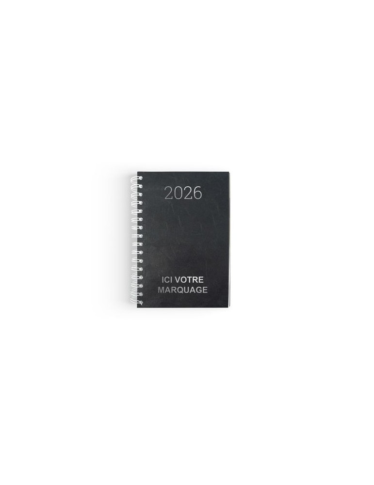 AGENDA CARRE 1 JOUR EMBOITE 2026 - 145 x 215 mm - COUVERTURE BORDEAUX SANS MARQUAGE